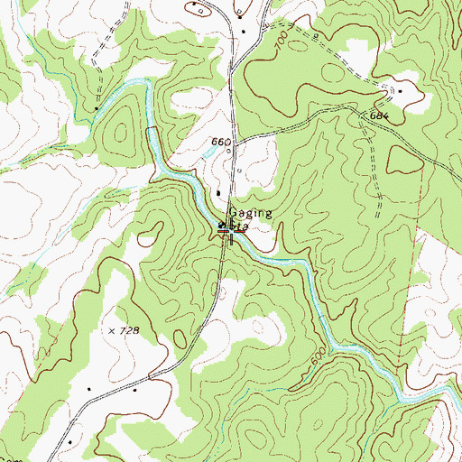 Topographic Map of Pulliam Mill (historical), GA