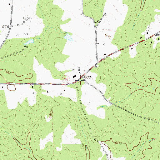 Topographic Map of Robin Blue Monument, GA
