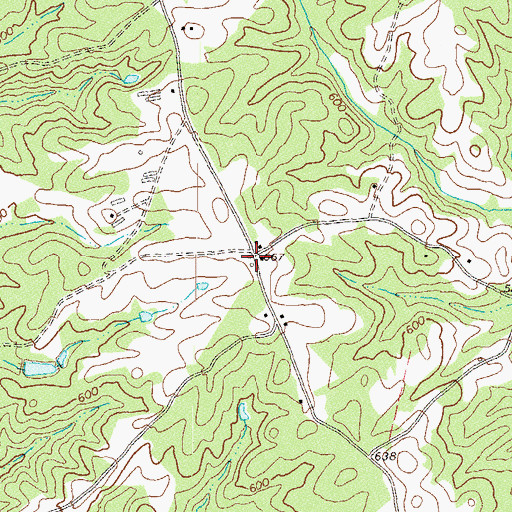 Topographic Map of Seymours Store, GA