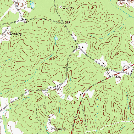 Topographic Map of Union Grove Church (historical), GA