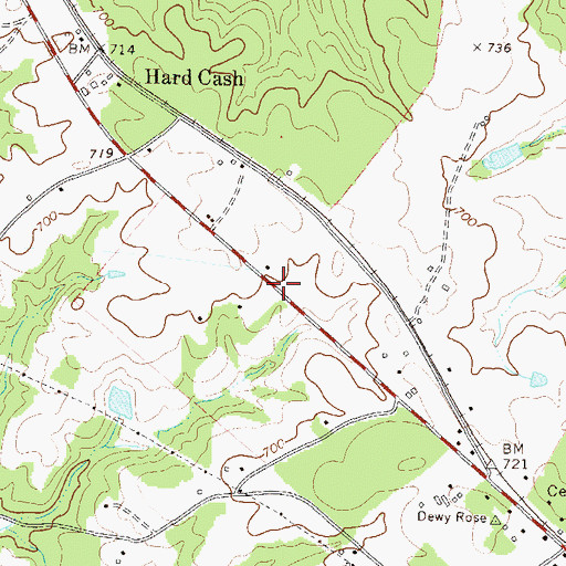Topographic Map of Victory Church, GA