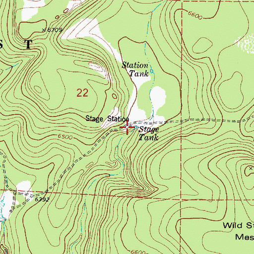 Topographic Map of Stage Tank, AZ