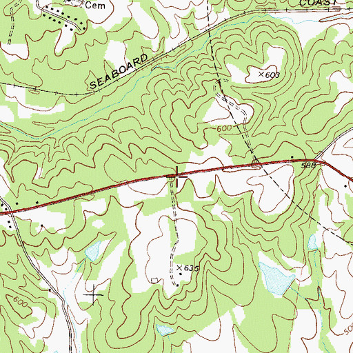 Topographic Map of Corra Harris Monument, GA