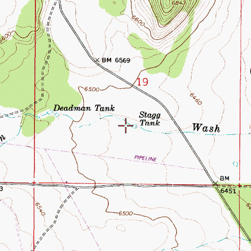 Topographic Map of Stagg Tank, AZ