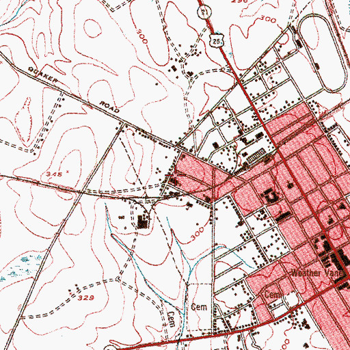 Topographic Map of Blakeney Elementary School, GA