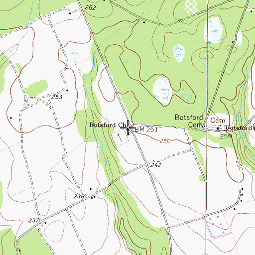 Topographic Map of Bottsford School (historical), GA