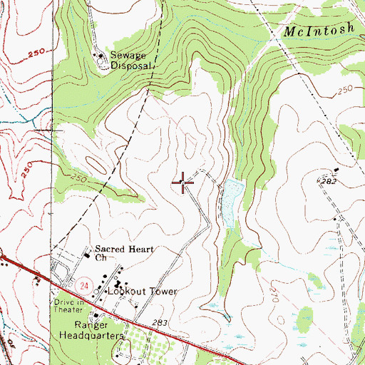 Topographic Map of Burke County Comprehensive High School, GA