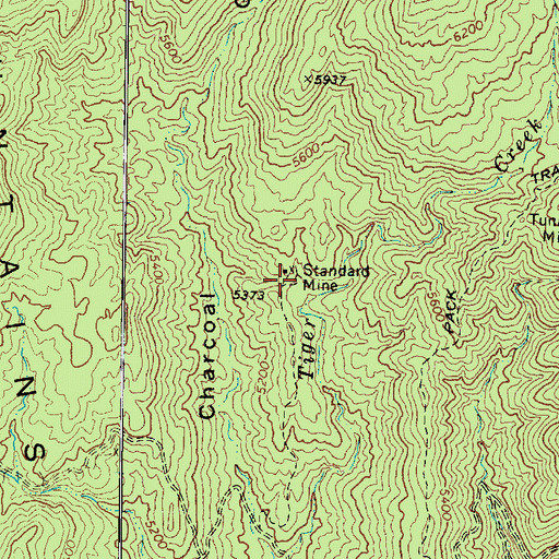 Topographic Map of Standard Mine, AZ