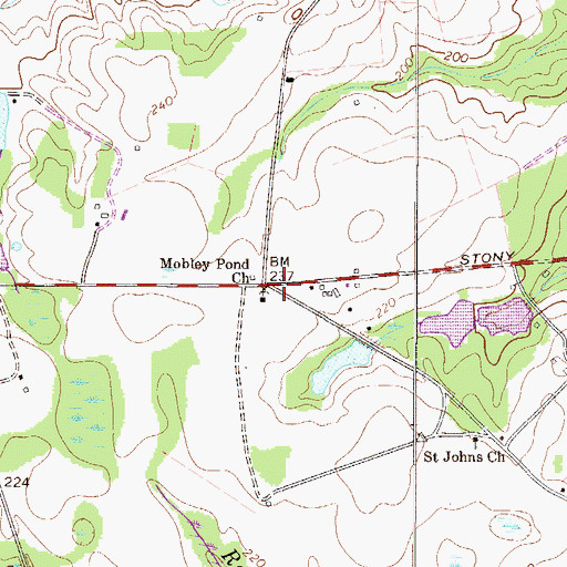 Topographic Map of Cleveland Church (historical), GA