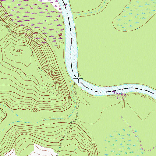 Topographic Map of Demaries Ferry (historical), GA