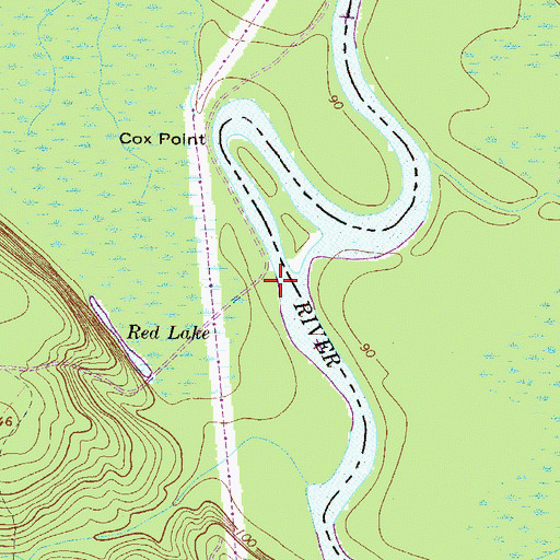 Topographic Map of Dog Ferry Landing, GA