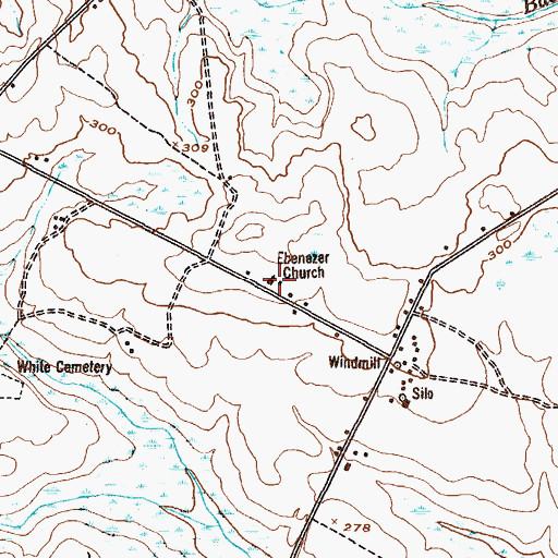 Topographic Map of Ebenezer School (historical), GA