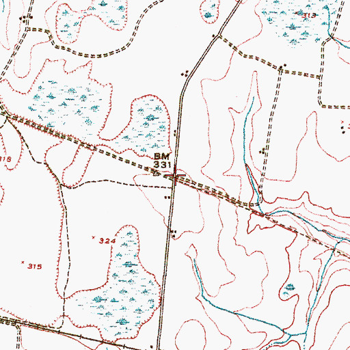 Topographic Map of Elmore (historical), GA