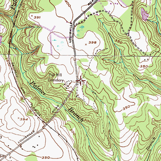 Topographic Map of Faith Church, GA
