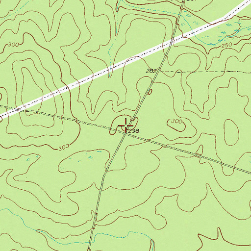 Topographic Map of Fulwood Church (historical), GA