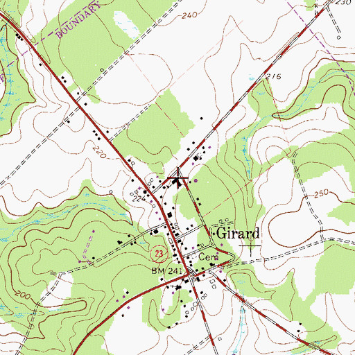 Topographic Map of Girard Academy (historical), GA