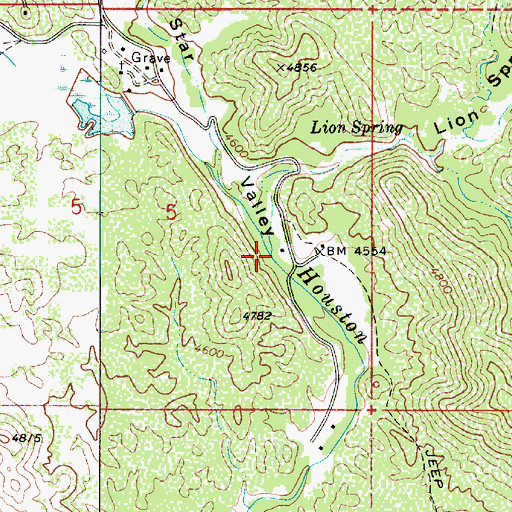 Topographic Map of Star Valley, AZ