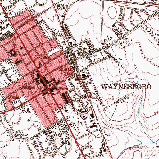 Topographic Map of Haven Memorial Church, GA
