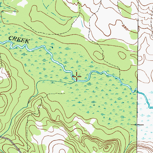 Topographic Map of Little Creek, GA