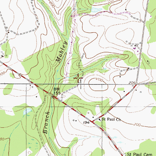 Topographic Map of Mobley School (historical), GA