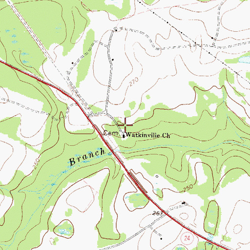 Topographic Map of Mount Carmel Church, GA