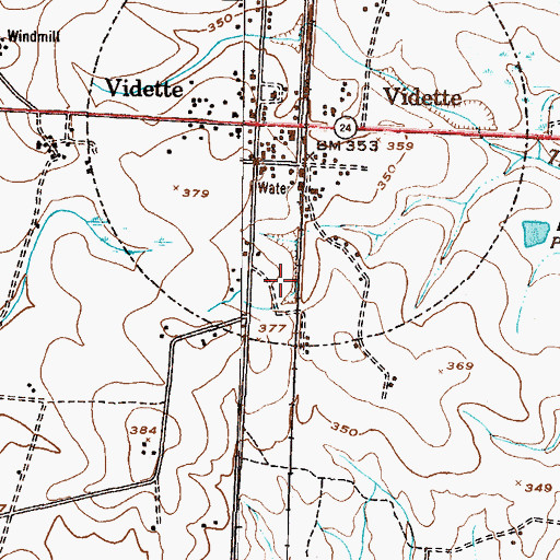 Topographic Map of Peels Grove Church (historical), GA