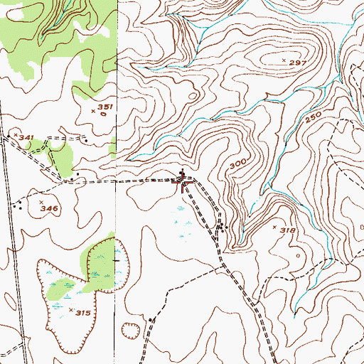 Topographic Map of Rachael Tucker Cemetery, GA
