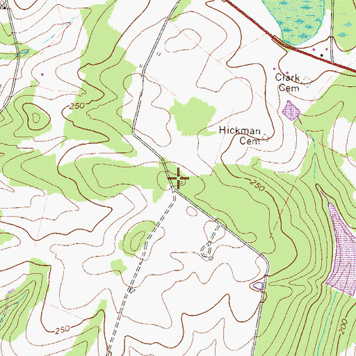 Topographic Map of Rockville School (historical), GA