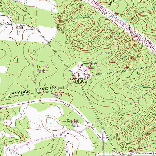 Topographic Map of Rouse Store, GA