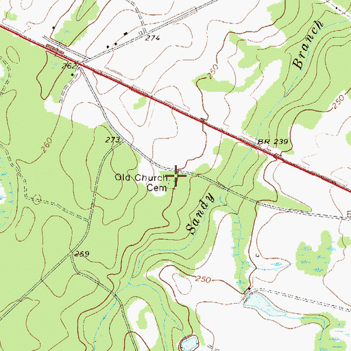 Topographic Map of Saint Georges Episcopal Church (historical), GA