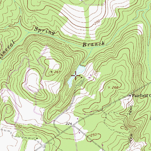 Topographic Map of Smiths Pond, GA