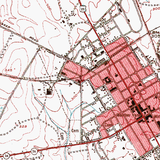 Topographic Map of Thankful Baptist Church, GA