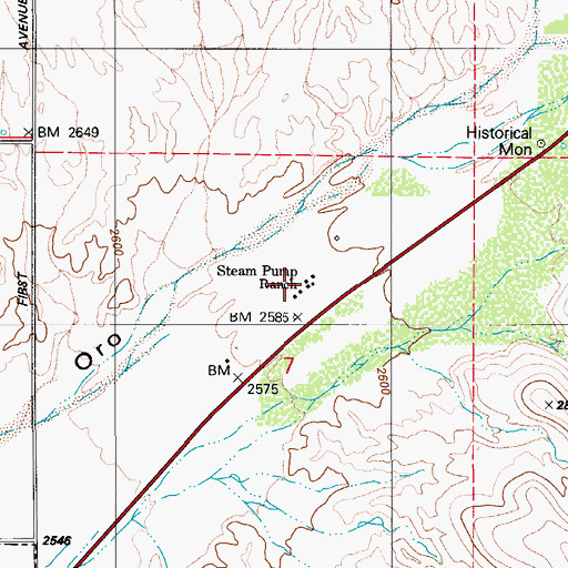 Topographic Map of Steam Pump Ranch, AZ