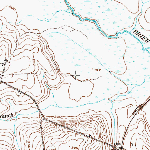 Topographic Map of Walker Scott Cemetery, GA