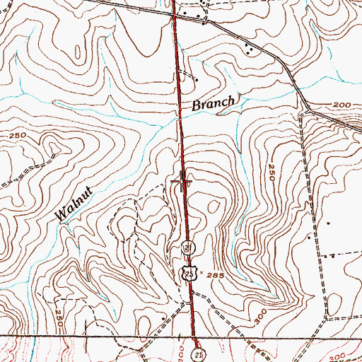 Topographic Map of Waynesboro Mennonite School, GA