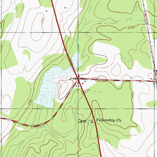Topographic Map of Wilsons Store, GA