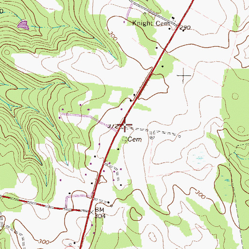 Topographic Map of Colson School (historical), GA