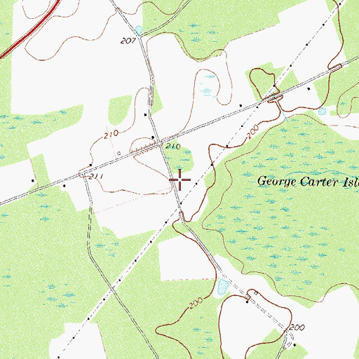Topographic Map of Carter School (historical), GA