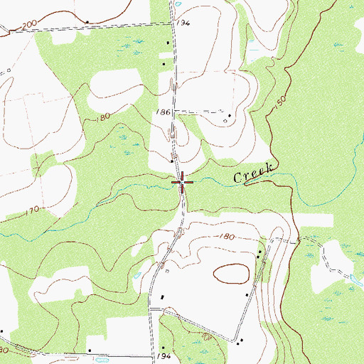 Topographic Map of Dixon Mill Bridge, GA
