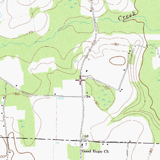 Topographic Map of Good Hope School (historical), GA