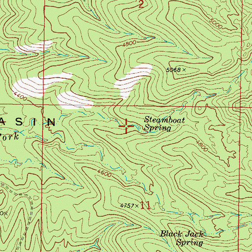 Topographic Map of Steamboat Spring, AZ