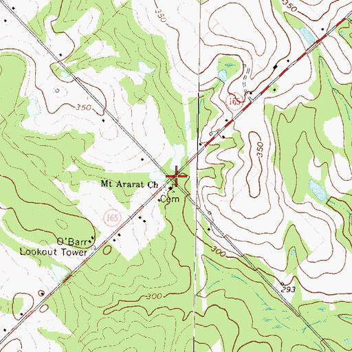 Topographic Map of Ararat, GA