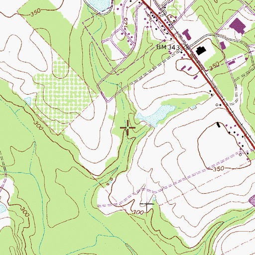 Topographic Map of Dodge County, GA