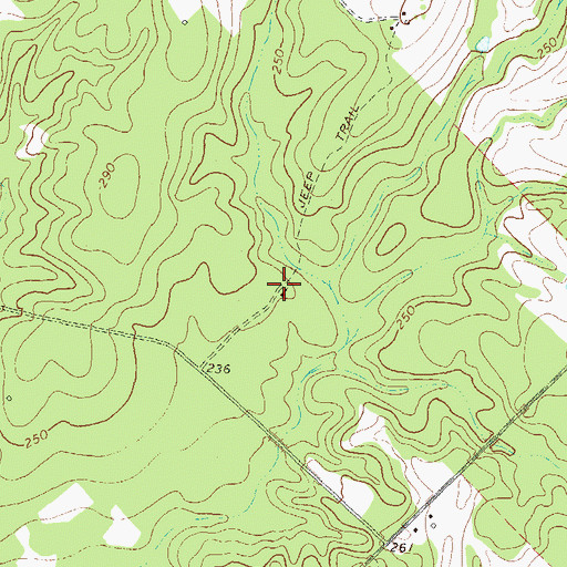 Topographic Map of Mill Creek Church, GA