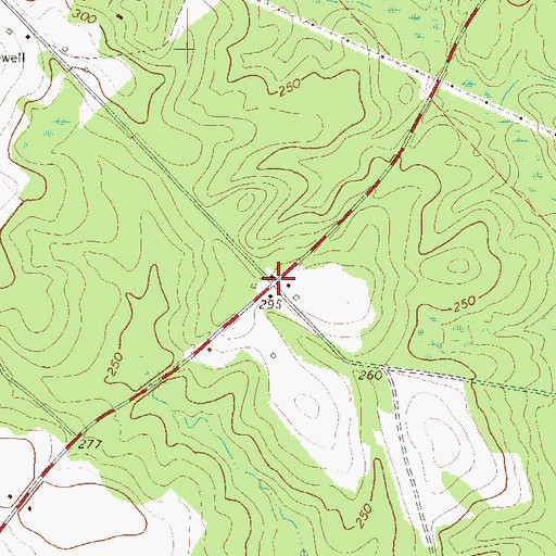Topographic Map of Pitts, GA