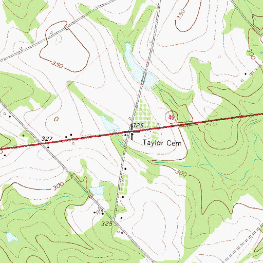 Topographic Map of Saunders, GA