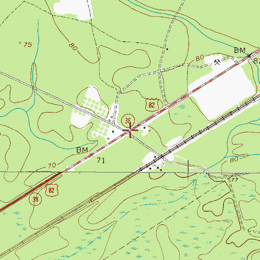 Topographic Map of Aimar, GA