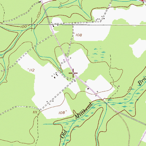 Topographic Map of Beulah School (historical), GA