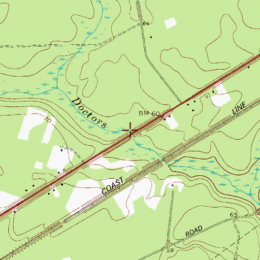 Topographic Map of Ivy Melvin Hendrix Junior Bridge, GA