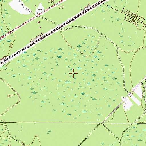 Topographic Map of Milkhouse Bay, GA